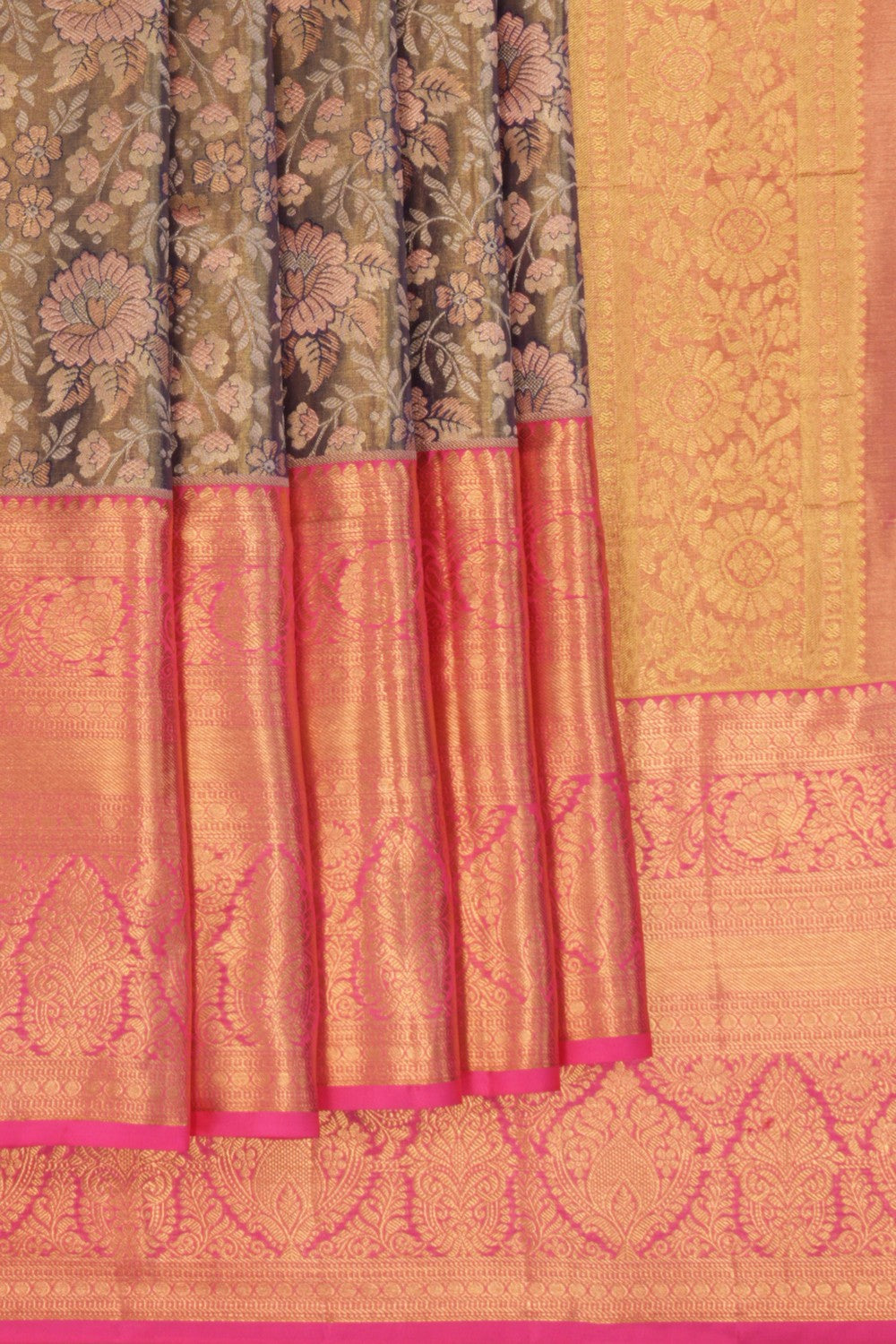 Image of Kanchipattu Tissue Brocade Purple Saree